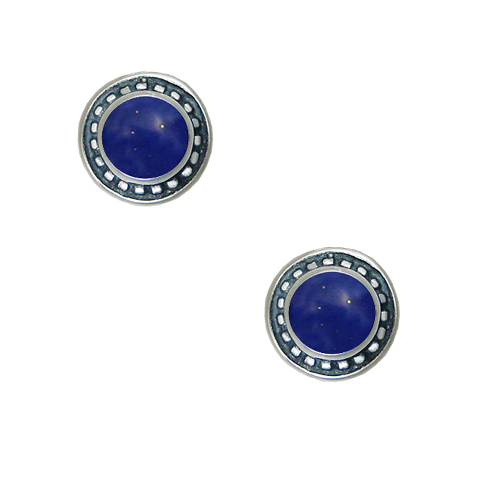 Sterling Silver Little Lapis Lazuli Post Stud Earrings